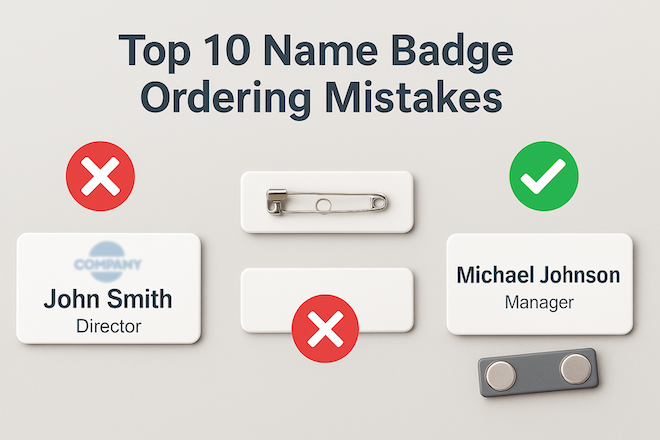 Top 10 Mistakes to Avoid When Ordering Name Badges And How to Fix Them